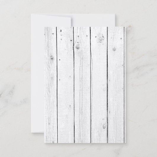 3.5x7 Receptie Kaart Mason Jar Wood Country Rustic (Achterkant)