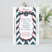 3.5x7 Receptie Kaart Nautisch Ankerkompas Oceaan (Staand voorkant)