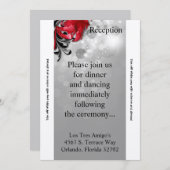 3.5x7 Receptie Kaart Rode Masquerade (Voorkant / Achterkant)