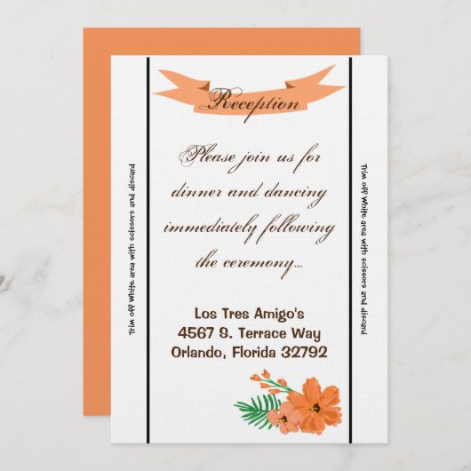 3.5x7 Receptie Kaart Spring Hibiscus Flower Hawaii (Voorkant / Achterkant)