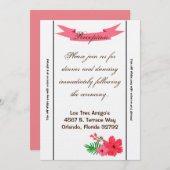 3.5x7 Receptie Kaart Spring Hibiscus Flower Hawaii (Voorkant / Achterkant)