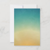 3.5x7 Receptie Kaart Strand Zonsondergang Palmbome (Achterkant)