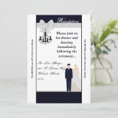 3.5x7 Reception Kaart ARMY Uniform Blude Bride (Staand voorkant)