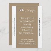 3.5x7 Reception Kaart Wedding Birds Brid (Voorkant / Achterkant)