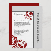 3.5x7 Rode Bloemen Routebeschrijving Kaart (Voorkant / Achterkant)