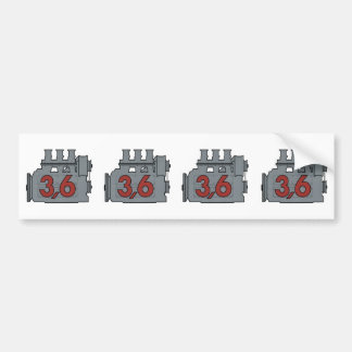 3,6 motordeca bumpersticker