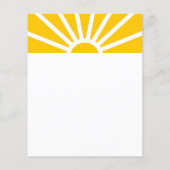 3 | Aangepaste Foto Modern Sunrise Yellow Business Flyer (Achterkant)