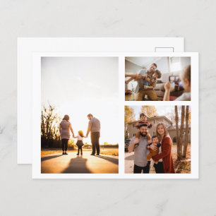 3 Aangepaste fotocollage op maat Feestdagenkaart