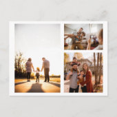 3 Aangepaste fotocollage op maat Feestdagenkaart (Voorkant)