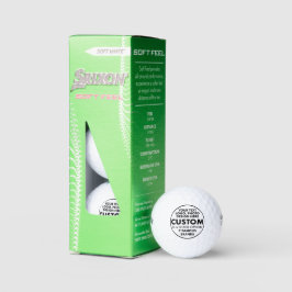 3 Aangepaste, speciaal op maat gesneden Srixon Sof Golfballen