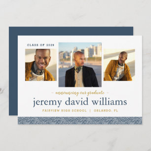 3 Aankondiging Foto Modern Afstuderen