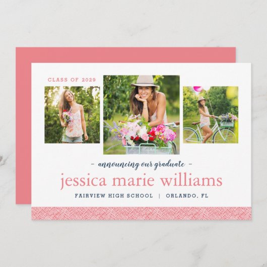 3 Aankondiging Foto Modern Afstuderen (Voorkant / Achterkant)