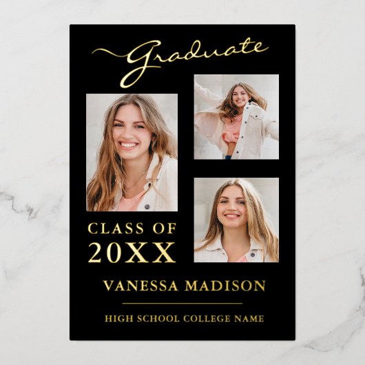 3 Aankondiging van het zwarte gouden Afstudeerder (Voorkant)