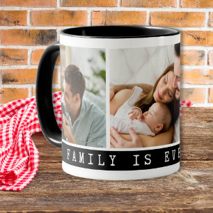 3 Afbeelding Multi Photo Collage Family Quote Zwar Mok