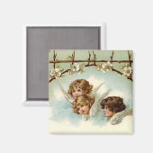 3 Anges Sous Arche Fleur - Aimant (Recto/Verso)