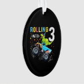 3 ans Anniversaire Dinosaur Monster Famille de cam (devant)