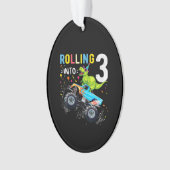 3 ans Anniversaire Dinosaur Monster Famille de cam (devant)