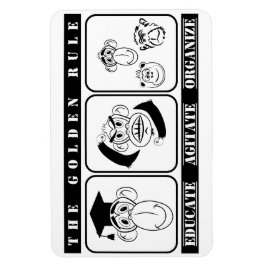 3 apen leiden de organisatie van agitatie op magneet