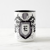 3 armes dramatiques clôturant la tasse de blanc de (Centre)