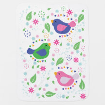 3 Babybanket met vogels