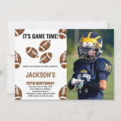 3 balles Football Invitations d'anniversaire avec  (Devant)