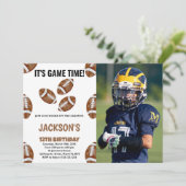 3 balles Football Invitations d'anniversaire avec  (Debout devant)