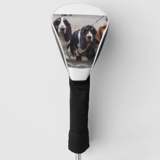 3 Basset_hound_puppies Golfheadcover (Voorkant)