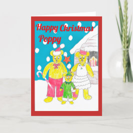 3 bears Christmas card Poppy Feestdagen Kaart