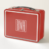 3 Beginletters Monogram | Wit/Rood (Voorkant)