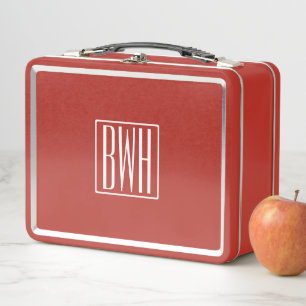 3 Beginletters Monogram Wit/Rood