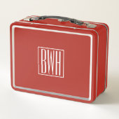 3 Beginletters Monogram | Wit/Rood (Achterkant)