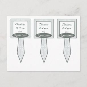 3 Beker Cake Pick Zacht Blauw Islamitisch Ramadan  Briefkaart