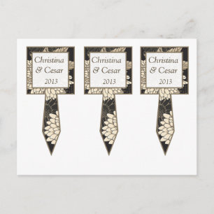 3 Beker Cake Picks Zwart Crème Daisies/Anjer Lea Briefkaart