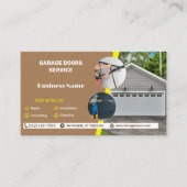 3 bewerkbare deur en de dienst van de fotogarage visitekaartje (Voorkant)