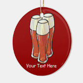 3 bier (aanpasbaar) keramisch ornament (Links)