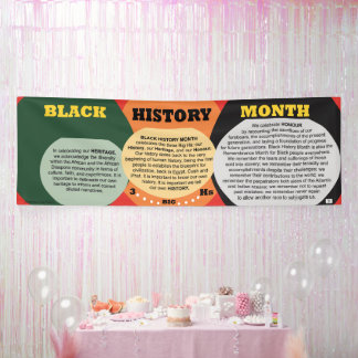 3-Big Hs van Black History Month - Kleur Spandoek