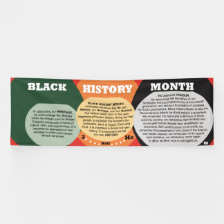 3-Big Hs van Black History Month White Text Spandoek