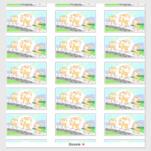 3 Billy Goat's Gruff contourstickers Sticker