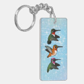 3 Birdorable kolibries in de vlucht Sleutelhanger (Voorkant Links)