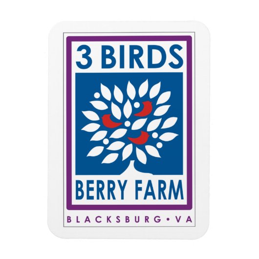 3 Birds Berry Boerderij magneet (Verticaal)
