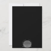 3 Black Chandeliers Wedding Invitations Kaart (Achterkant)
