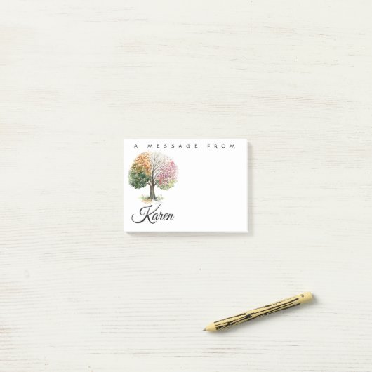 3"" BLOC-NOTES du POST-IT x4 NOM de COUTUME (Sur un bureau)