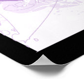 3  bloemen - Paars Poster (Hoek)