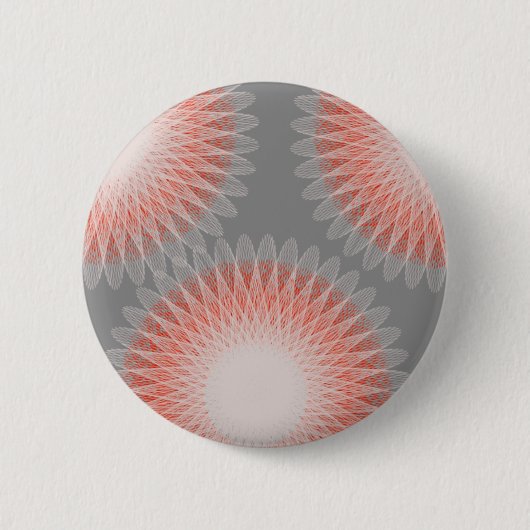 3 bloemige abstracte kunst ronde button 5,7 cm (Voorkant)