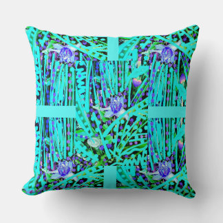 3 Blue Heart Moons & Wonder Roos Quadrate Kussen