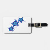 3 Blue Honu Turtles Bagagelabel (Voorkant horizontaal)