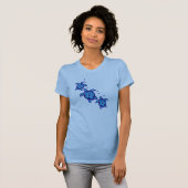 3 Blue Honu Turtles T-shirt (Voorkant volledig)