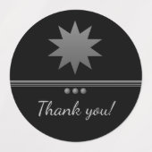 3 bol zilverkleurige tekst zwarte professionele la labels (Design 2)