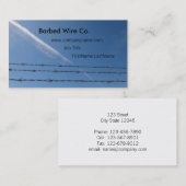 3 brins de carte de visite de barbelé et de (Devant / Derrière)