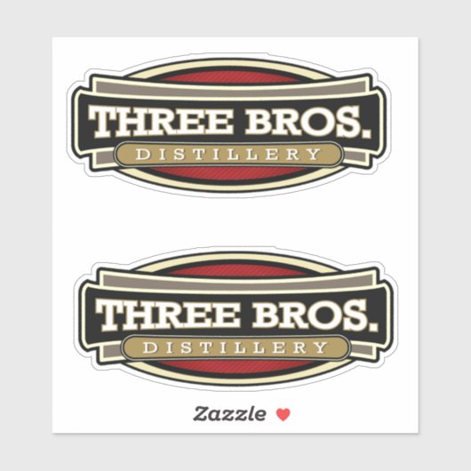 3 Bros Distillery Stickers (Vel)